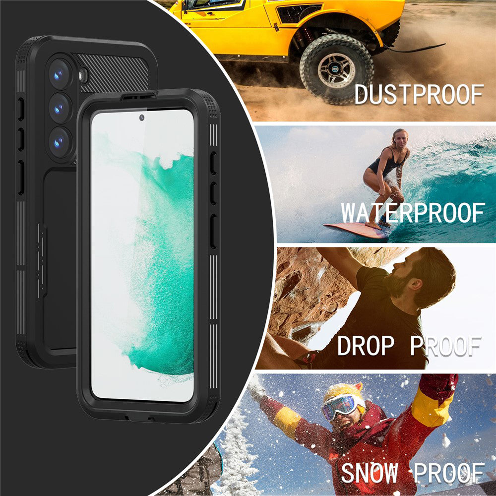 Wasserdichte Hülle für Samsung Galaxy S26 Plus S947, ShellBox, Schwarz