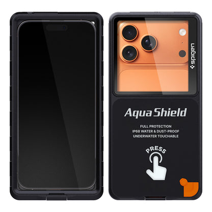 Universelle wasserdichte Hülle Spigen, Aqua Shield A604, Schwarz ACS11675