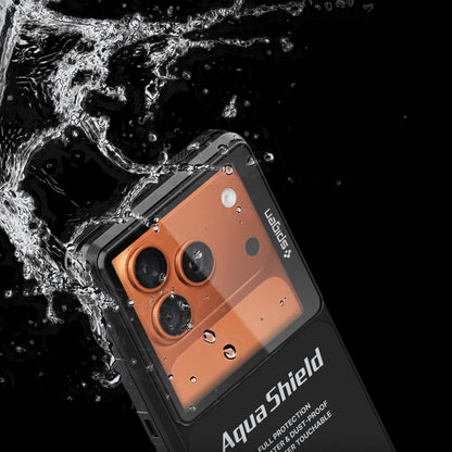 Universelle wasserdichte Hülle Spigen, Aqua Shield A604, Schwarz ACS11675
