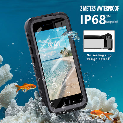 MagSafe Waterproof Hülle für Apple iPhone 17e / 16e, Techsuit, Shellbox, Schwarz
