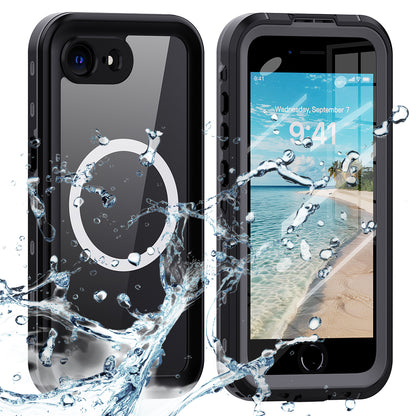 MagSafe Waterproof Hülle für Apple iPhone 17e / 16e, Techsuit, Shellbox, Schwarz