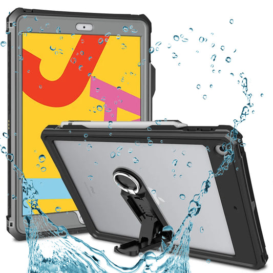 Wasserdichte Hülle für Apple iPad 10.2 (2021) / 10.2 (2020) / 10.2 (2019), ShellBox, Schwarz
