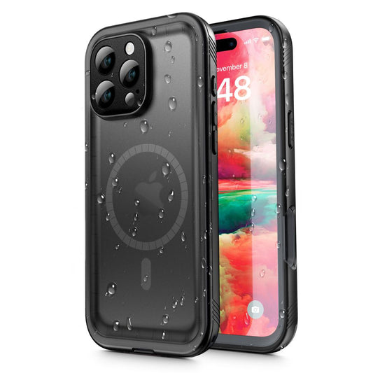 Wasserdichte Hülle für Apple iPhone 16 Pro, ShellBox, Schwarz