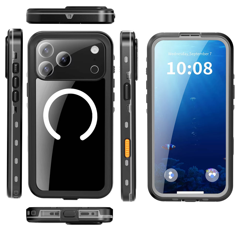 Wasserdichte Hülle für Apple iPhone 18 Pro / 17 Pro, ShellBox, Schwarz
