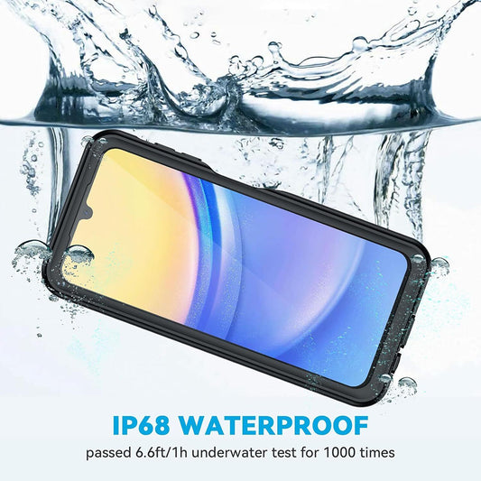 Wasserdichte Hülle für Samsung Galaxy A15 5G A156 / A15 A155, ShellBox, Schwarz