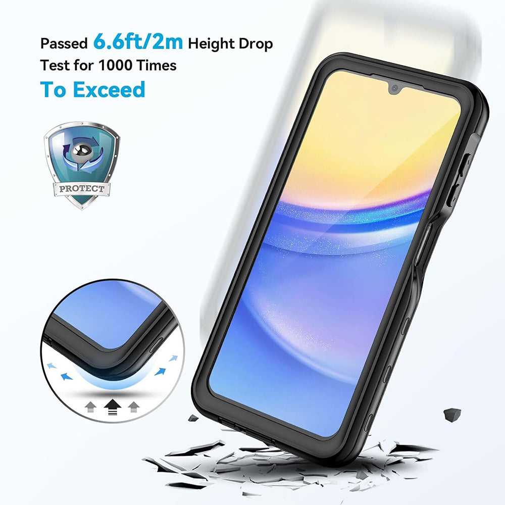 Wasserdichte Hülle für Samsung Galaxy A15 5G A156 / A15 A155, ShellBox, Schwarz