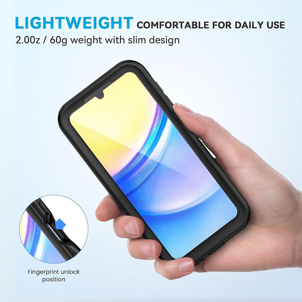 Wasserdichte Hülle für Samsung Galaxy A15 5G A156 / A15 A155, ShellBox, Schwarz