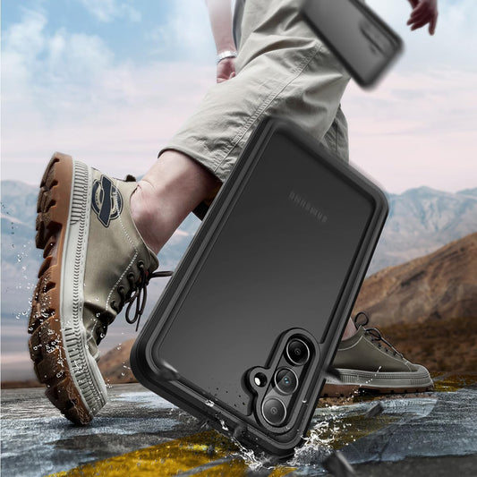 Wasserdichte Hülle für Samsung Galaxy A35 5G A356, ShellBox, Schwarz