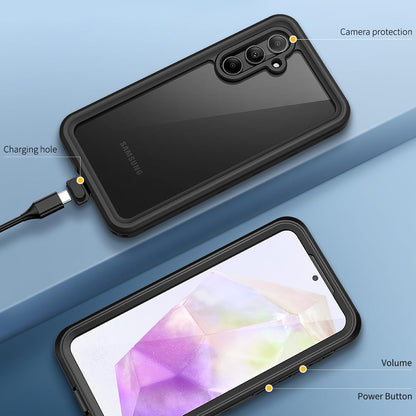 Wasserdichte Hülle für Samsung Galaxy A35 5G A356, ShellBox, Schwarz