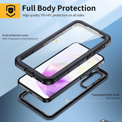 Wasserdichte Hülle für Samsung Galaxy A35 5G A356, ShellBox, Schwarz