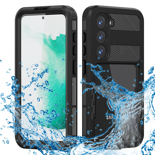 Wasserdichte Hülle für Samsung Galaxy S23 S911, ShellBox, Schwarz