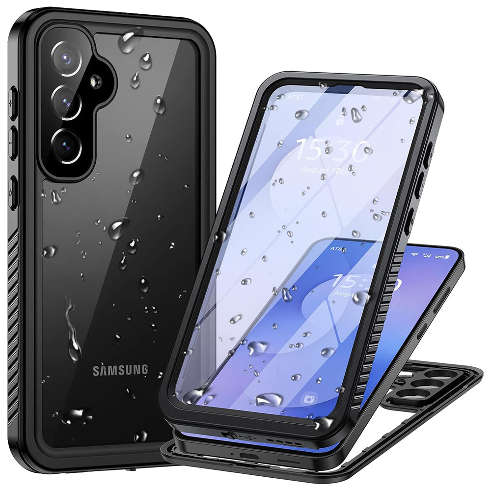 Wasserdichte Hülle für Samsung Galaxy S25 FE, ShellBox, Schwarz