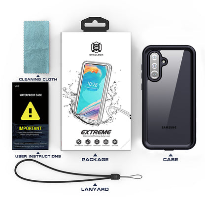 Wasserdichte Hülle für Samsung Galaxy S25 Ultra S938, ShellBox, Schwarz