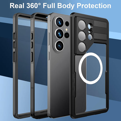 Wasserdichte Hülle für Samsung Galaxy S26 Ultra S948, ShellBox, Schwarz