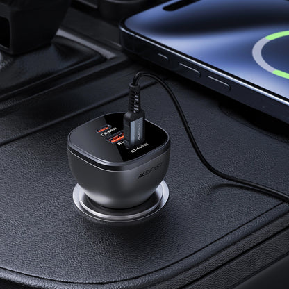 Acefast B14 Car Charger, 165W, 5A, 1 x USB-A - 2 x USB-C, Black