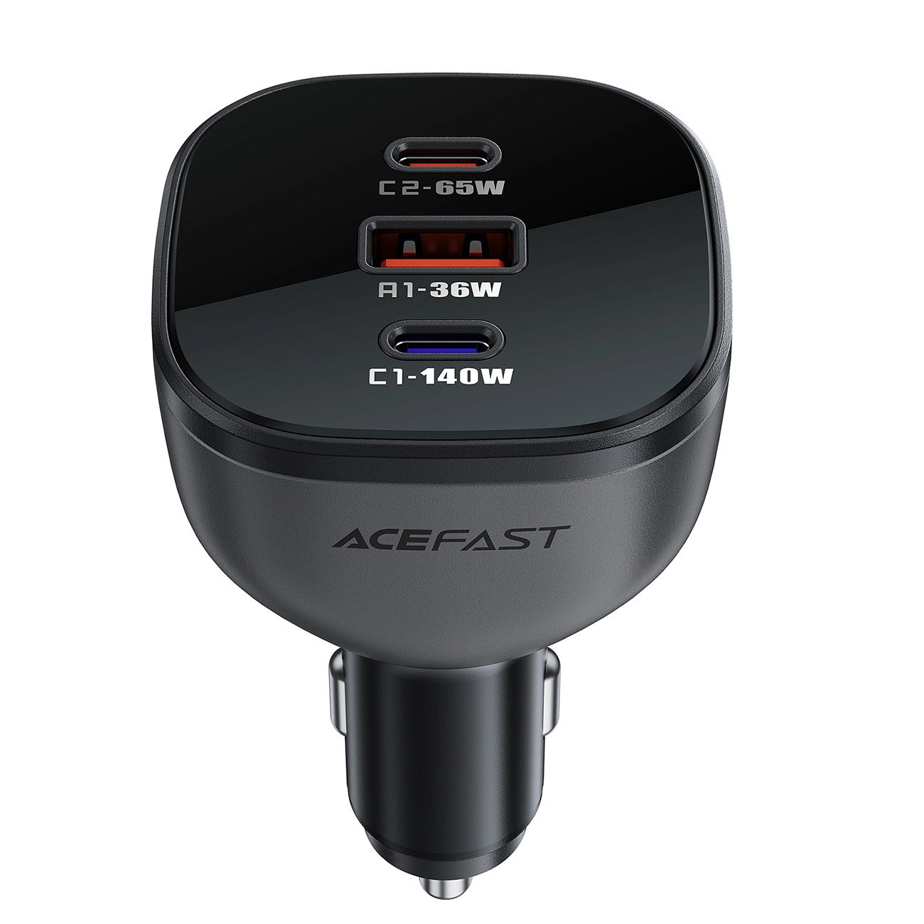 Acefast B14 Car Charger, 165W, 5A, 1 x USB-A - 2 x USB-C, Black