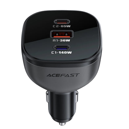 Acefast B14 Car Charger, 165W, 5A, 1 x USB-A - 2 x USB-C, Black