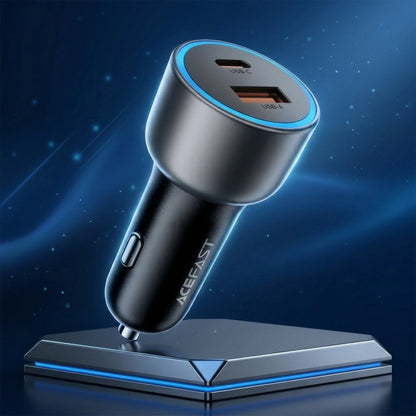 Acefast Auto-Ladegerät B21, 75W, 3A, 1 x USB-A - 1 x USB-C, Grau