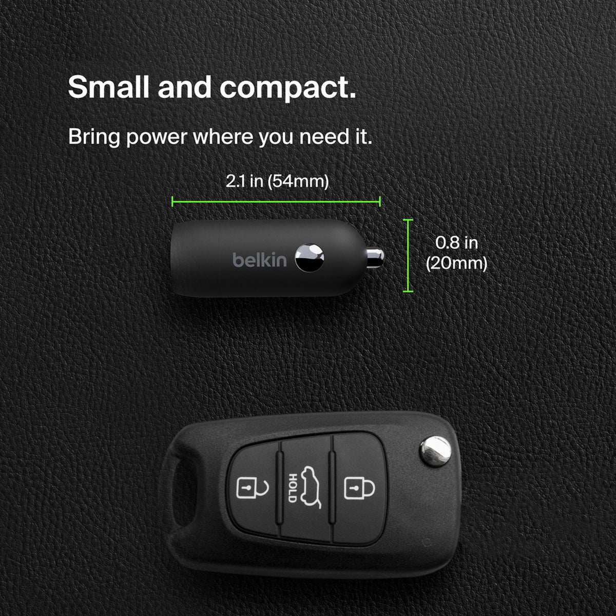 Belkin BoostCharge Auto-Ladegerät, 30W, 3A, 1 x USB-C, Schwarz CCA004btBK
