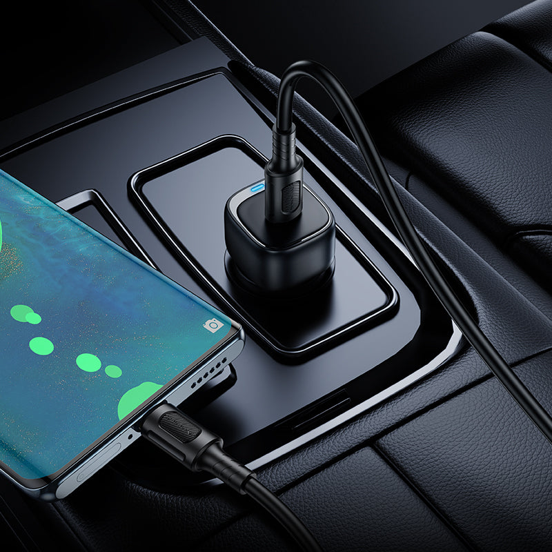 Auto-Ladegerät Borofone BZ34A Cloud, 20W, 3A, 1 x USB-C, Schwarz