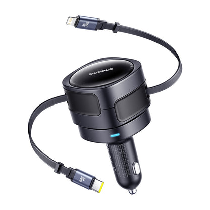 Baseus Enjoyment Max Car Charger with USB-C / Lightning Cable, 60W, 3A, Black C00035507121-00