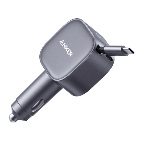 Auto-Ladegerät mit USB-C Kabel Anker Nano, 75W, 3A, 1 x USB-C, Grau A2738HA2
