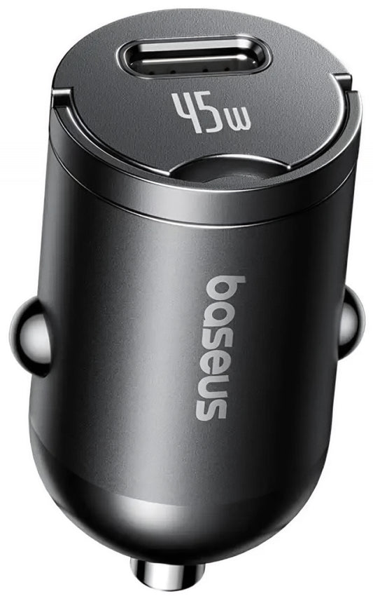 Baseus PrimeTrip VP2 Car Charger with USB-C Cable, 45W, 3A, 1 x USB-C, Black C0206800
