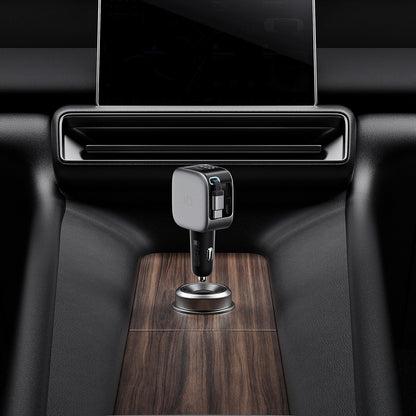 Auto-Ladegerät mit USB-C-Kabel Cuktech CC903P Display, 100W, 5A, 1 x USB-A - 1 x USB-C, Grau