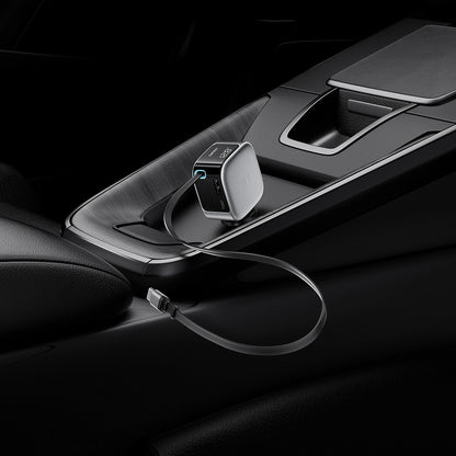 Auto-Ladegerät mit USB-C-Kabel Cuktech CC903P Display, 100W, 5A, 1 x USB-A - 1 x USB-C, Grau