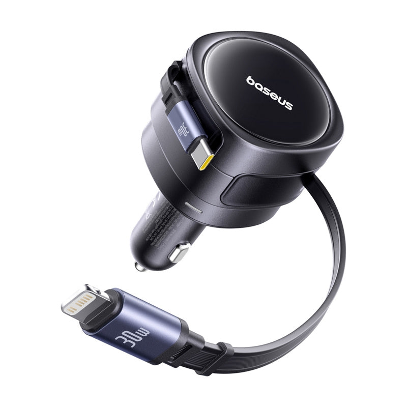 Baseus Enjoyment Max Car Charger with USB-C / Lightning Cable, 60W, 3A, Black C00035507121-00