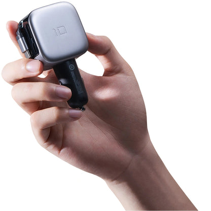Auto-Ladegerät mit USB-C-Kabel Cuktech CC903P Display, 100W, 5A, 1 x USB-A - 1 x USB-C, Grau