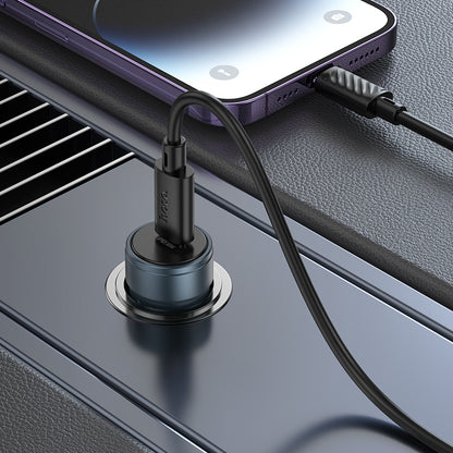 Auto-Ladegerät mit Lightning-Kabel HOCO Z57, 30W, 3A, 1 x USB-C, Grau