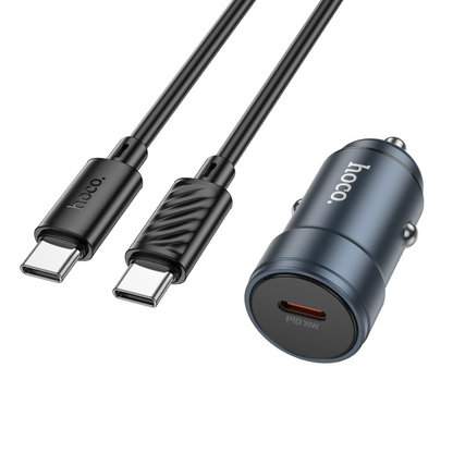 Auto-Ladegerät mit USB-C-Kabel HOCO Z57, 30W, 3A, 1 x USB-C, Grau