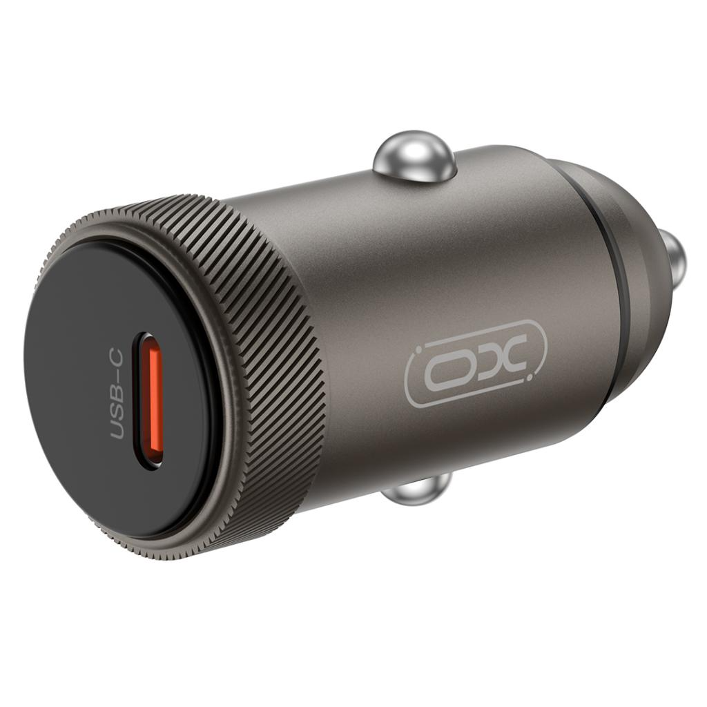 Auto-Ladegerät mit USB-C Kabel XO Design CC70, 30W, 3A, 1 x USB-C, Schwarz