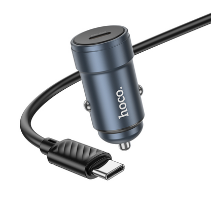 Auto-Ladegerät mit USB-C-Kabel HOCO Z57, 30W, 3A, 1 x USB-C, Grau