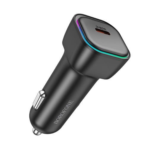 Autoladegerät mit Lightning-Kabel Borofone BZ28 Trophie, 30 W, 3 A, 1 x USB-C, Schwarz