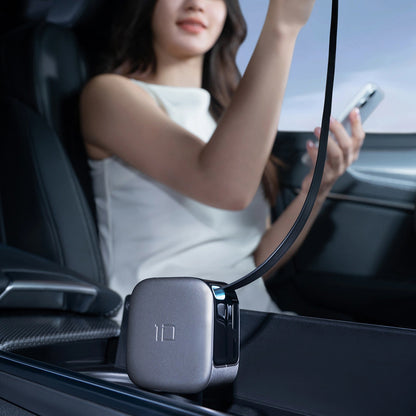 Auto-Ladegerät mit USB-C-Kabel Cuktech CC903P Display, 100W, 5A, 1 x USB-A - 1 x USB-C, Grau