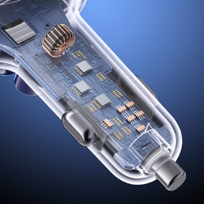 Auto-Ladegerät mit USB-C / Lightning Kabel Yesido Y63 Display, 117W, 3A, 1 x USB-A - 1 x USB-C, Grau