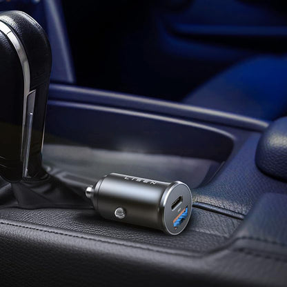Lisen Car Charger with USB-C Cable, 83W, 3.25A, 1 x USB-A - 1 x USB-C, Silver YL0223110003