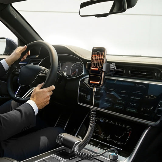 Lisen Car Charger with USB-C Cable, 90W, 3A, 1 x USB-A - 1 x USB-C, Black YL0223120020