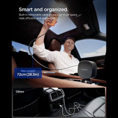 Auto-Ladegerät mit USB-C Kabel Spigen EV603BT Essential, 60W, 3A, 1 x USB-A - 1 x USB-C, Schwarz