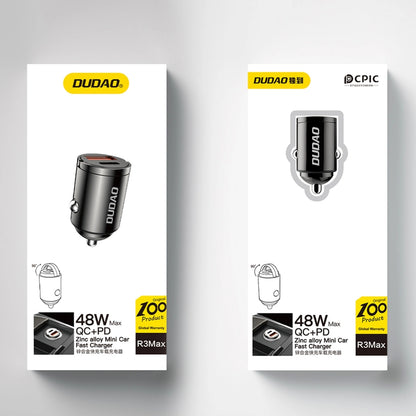 Auto-Ladegerät Dudao R3MAX, 48W, 3A, 1 x USB-A - 1 x USB-C, Schwarz