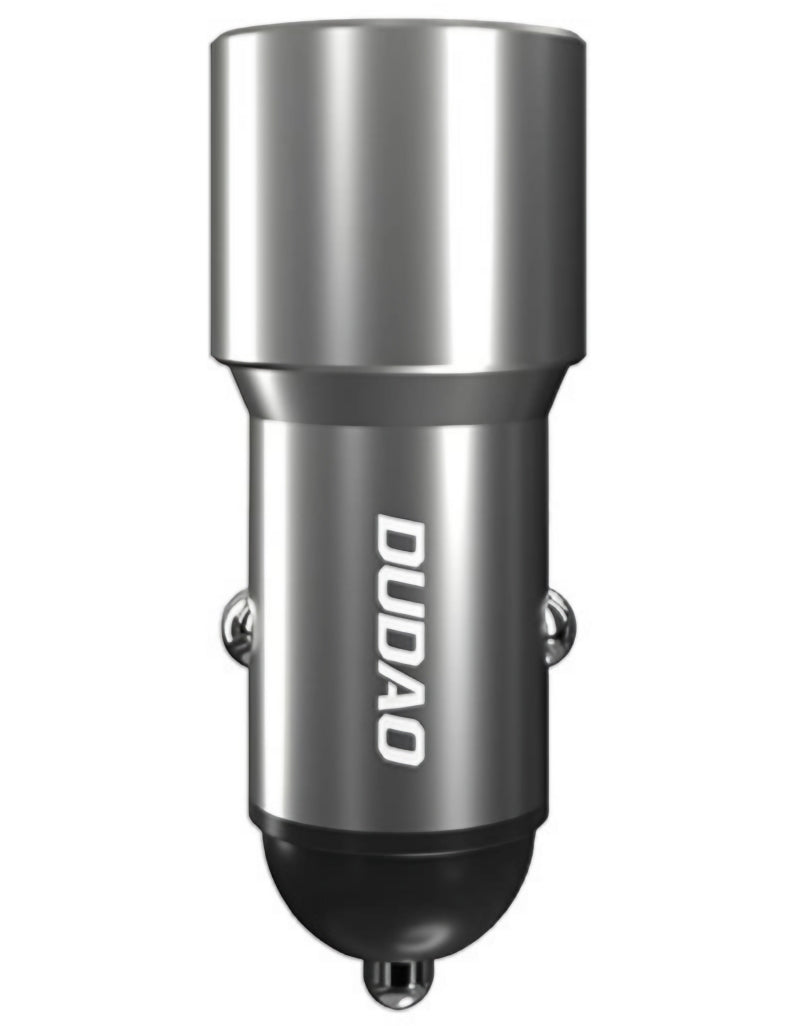 Auto-Ladegerät Dudao R4PQ NM, 22,5W, 3A, 1 x USB-A - 1 x USB-C, Grau