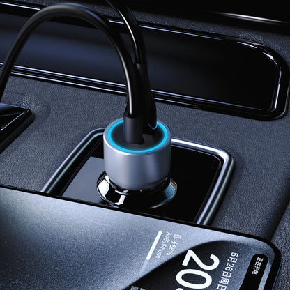 Autoladegerät Dudao R4T, 30W, 3A, 1 x USB-A - 1 x USB-C, Grau 