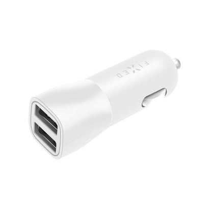 Auto-Ladegerät Fixed, 15.5W, 3A, 2 x USB-A, Weiß