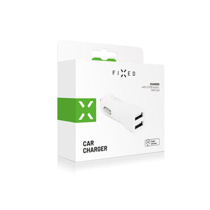 Auto-Ladegerät Fixed, 15.5W, 3A, 2 x USB-A, Weiß