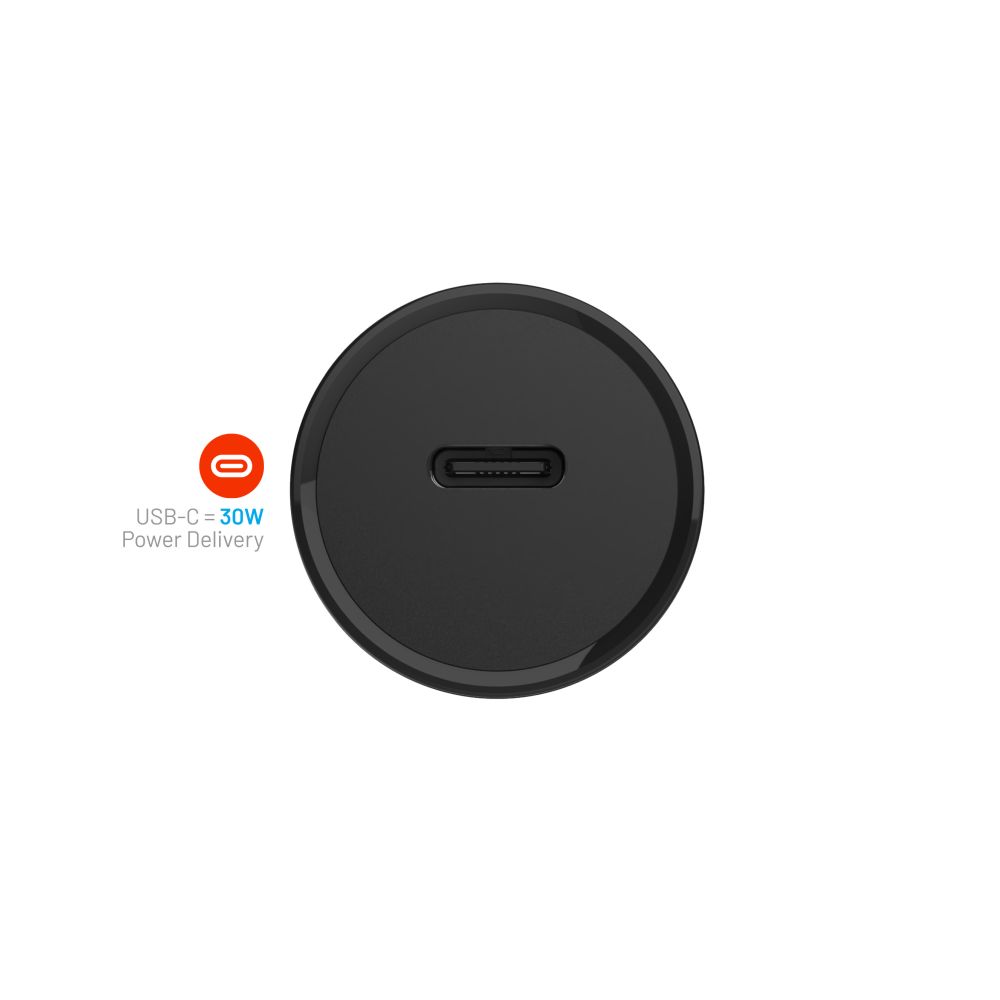 Auto-Ladegerät Fixed, 30W, 3A, 1 x USB-C, Schwarz