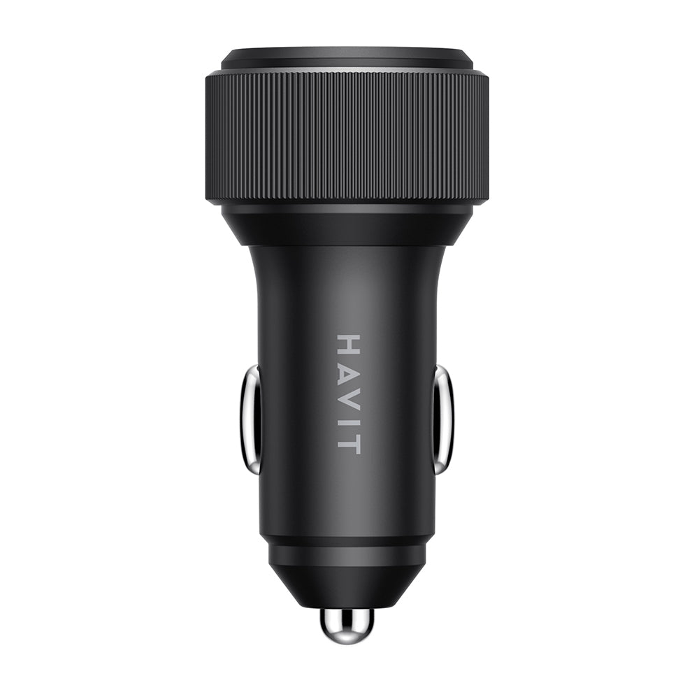 HAVIT CC2014 Car Charger, 30W, 3A, 2 x USB-C, Black