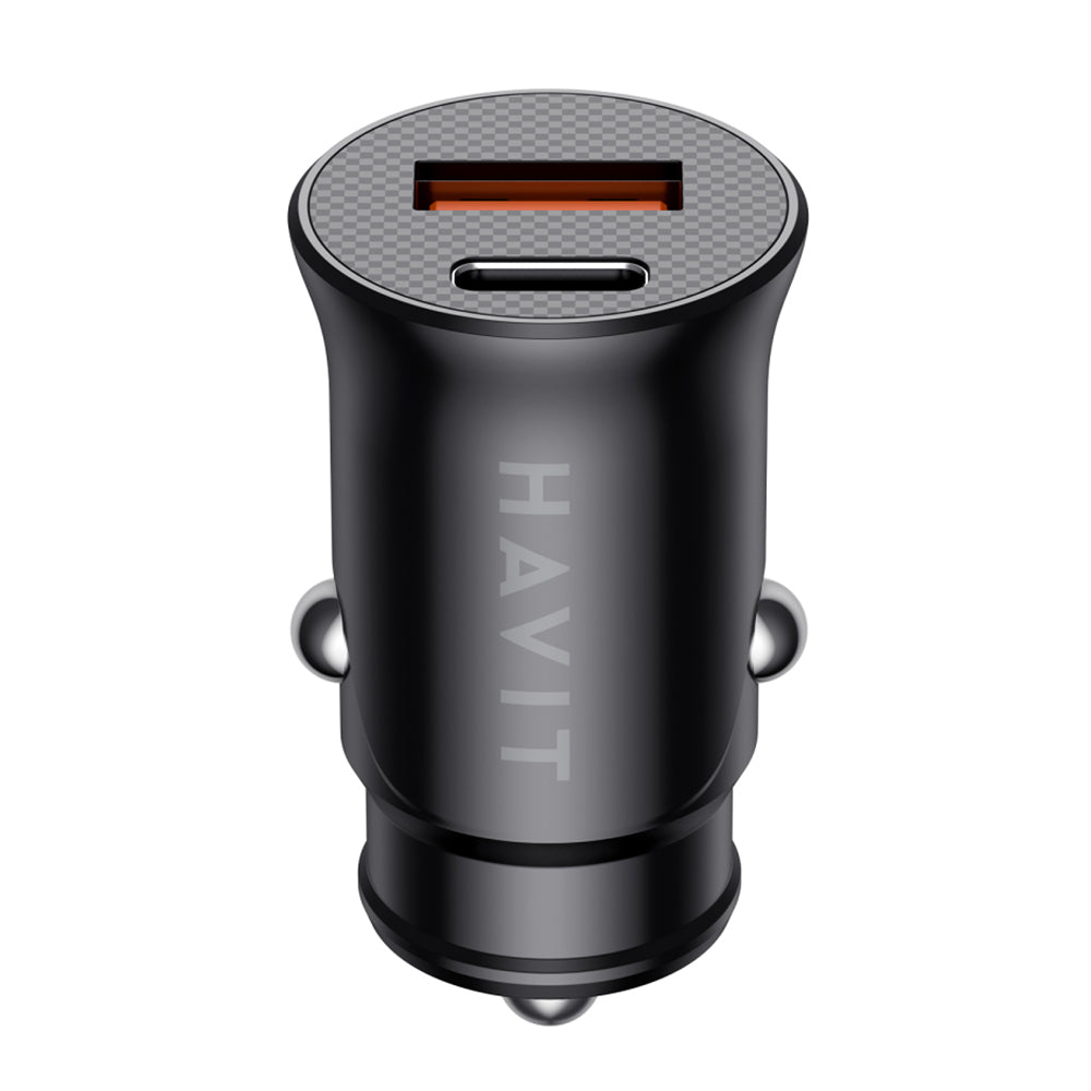 Auto-Ladegerät HAVIT CC2022, 20W, 3A, 1 x USB-A - 1 x USB-C, Schwarz