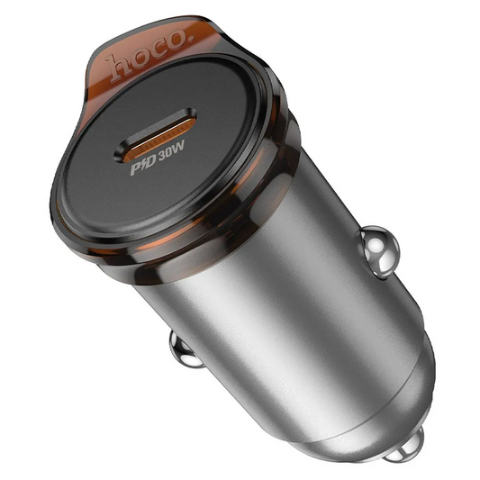Auto-Ladegerät HOCO NZ16, 30W, 3A, 1 x USB-C, Grau